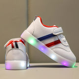 Casual Cool Low Top Sneakers With LED Light For Girls, Non-slip Skateboard Shoes For All Seasons