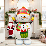 4D Large Base Snowman Balloon with Gloves, Hat, Scarf, Christmas Gift Design, Aluminum Film Balloon for Christmas Party Decor, Winter Snowman Festival Decoration, New Year and Holiday Activities Supplies - Mixed Color