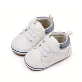 Boy's Non Slip Soft Sole Faux Leather Shoes, Durable Casual Sneakers For Kid's Outdoor Activities