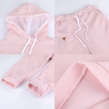 Autumn Winter 2 Piece Set Tracksuit Women Sportwear Fleece Hoodies Pullover Sweatshirts Baggy Trousers Jogger Pants Warm Outfits