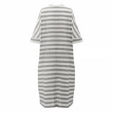 greatnfb Women Cotton Linen Striped Dress 2024 Summer Loose Big Size 4XL 5XL Maxi Dress robe femme Casual Long Boho Kaftan Muslim Dress