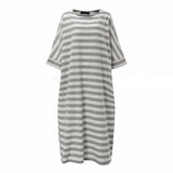 greatnfb Women Cotton Linen Striped Dress 2024 Summer Loose Big Size 4XL 5XL Maxi Dress robe femme Casual Long Boho Kaftan Muslim Dress