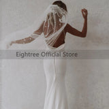 Eightree Mermaid Beach Wedding Dresses Sexy Deep V-neck Backless Bride Dress Long Boho White Fashion Wedding Gowns Custom Made