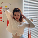 Korean Style O-neck Short Knitted Sweaters Women Thin Cardigan Fashion  Sleeve Sun Protection Crop Top Ropa Mujer