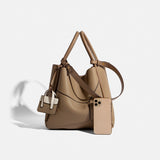 2025 Hot trade women's bags, high-end sense, large-capacity tote bags, women's bucket bags, soft leather fashion splicing handbags, armpit bags