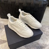 Autumn New Women's Shoes Top Layer Cowhide Waterproof Platform Platform Women's Casual Sneaker White Shoes