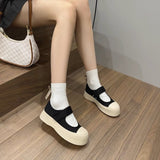 Style Mary Jane Women's Shoes New Zhao Lusi Mono Same Style Ugly and Cute Sandals Big Toe Platform Women's Canvas Shoes