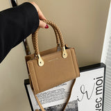GREATNFB 2025 women's bag new fashion New women's bag handbag texture small square bag simple chain crossbody women's shoulder