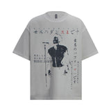 2025 6088 2025n Street 2025 Summer Couple Retro Character Picture Design High Sense Men's Loose Short Sleeve T-Shirt