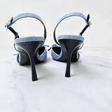 Za Spring/Summer New Denim Low-Cut Lace-up Hollow Closed Toe Sexy Stiletto Heel Fashion Sandals Muller Shoes