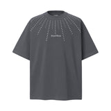 2025 8544 2025n Street 2025 Summer Hot Diamond Design Men's Loose Embroidery High-end Men's and Women's Short Sleeve T-Shirt