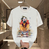 GREATNFB  Clown T-shirt High-End Fashion Brand Men's Clothing Summer T-shirt Top Premium Short Sleeve T-shirt Men's New Style Inner Bottoming Shirt