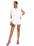2025 jumpsuits summer women's long-sleeved split sequined jumpsuits  fashion slim-fitting high-waisted jumpsuits
