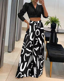 greatnfb S1019 Cross-Border   New HOTan and NEWn Women's Clothing  Autumn Best-Selling Women's Printed Wear Wide-Leg Pants