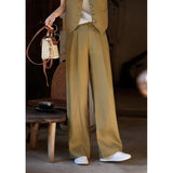 2025 Linen old money style two-piece set, vest/skirt set, vest skirt women's clothing spring high-end sense wasteland style