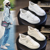 White Shoes  Spring/Summer New Platform Women's Shoes Single Summer Women's Flat-Heeled Shoes Casual Shoes Women's Board Shoes