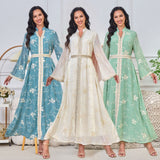 MT140 Popular trade Middle East New jalabiya Dubai new embroidered robe Lent Muslim women's dress