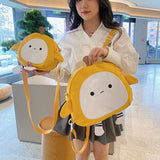 GREATBFB Wholesale  Spring New Egg Puff Party Schoolbag Cute Cartoon Canvas Shoulder Bag Fashionable Stylish Small Backpack