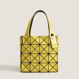 2025 Japan popular matte new tote bag women's small square box geometric diamond handbag four-grid women's bag tide of the same color