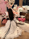 Niche Light Wedding Dress Morning Gowns Female Bride Toast Dress Birthday Banquet Engagement Dress Lace Bead Tube Top Dress