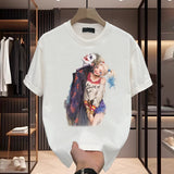 GREATNFB  Clown T-shirt High-End Fashion Brand Men's Clothing Summer T-shirt Top Premium Short Sleeve T-shirt Men's New Style Inner Bottoming Shirt