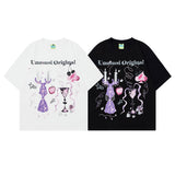 2025 T1066 2025n Street Tide 2025 Summer Retro Trend 3D Picture Painting Element Design Men's Loose Short Sleeve T-Shirt