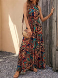 In Stock Hot Trade European and American Women's Clothing   Summer New Graceful and Fashionable High Waist Bohemian Dress