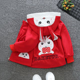 GREATNFB Children's Clothing Girls' Spring and Autumn Coat Hooded Cartoon Windbreaker  New Big Children's Boys Spring Clothing Coat Jacket Cardigan