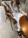 Siyuan, Quan linen woven striped suit, home lazy style casual loose shirt shorts trousers women 7721