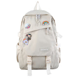 INS Good-looking Schoolbag Female Student Korean Style Antique Junior High School Student High School Student Large Capacity Campus Backpack Backpack