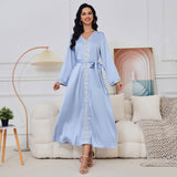 MT065 Middle East Women's Arabian Clothing Hot Diamond New V-neck Robe   Hot Trade Temperament Dress