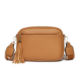 GREATNFB 2025versatile ins niche bag popular summer female oblique straddle mobile phone bag Popular style solid color New fringed bag