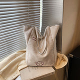 GREATNFB 2025 Korean version of casual large-capacity bag women's bag popular new simple striped canvas bag student class tote bag
