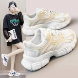 Platform Running Sneaker Women's Dad Shoes  Spring and Autumn New Student Korean Casual Shoes Fashion White Shoes