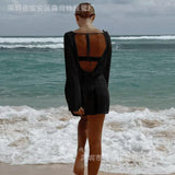 GREATNFB 2025  beach vacation dress halter strap dress women