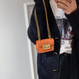 GREATNFB 2025 new Korean version fashion mini limited armpit small square bag high texture lychee pattern chain bag crossbody women's bag