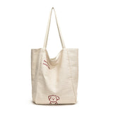 GREATNFB 2025 Korean version of casual large-capacity bag women's bag popular new simple striped canvas bag student class tote bag