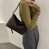 South Korea Dongdaemun Bucks Leather Genuine Leather Simple Portable Underarm Bag Casual Shoulder Crossbody Small Square Bag