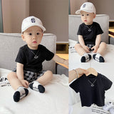 GREATNFB Boys' Summer Harness Shorts Suit  New Korean Style Fashion Children Trendy Internet Celebrity Suspenders Shorts