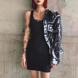 New Summer Women's Clothes Vest Dress S Letter Solid Color Sexy Slim Infinity Tennis Tank Dress Women's Clothing Skirts