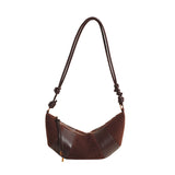 GREATNFB 2025 Retro matte bag women's popular new fashion casual shoulder bag niche popular shoulder messenger bag croissant bag