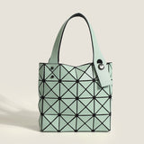 2025 popular new diamond small square box women's bag geometric triangle piece portable satchel mini versatile Internet celebrity tote bag women