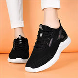 Spring and Summer New White Shoes Sneaker Women's Lightweight Soft Sole Women's Running Shoes Student Lace-up Casual Shoes