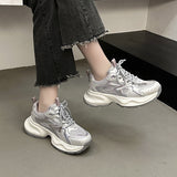 Free Shipping  Summer New Ladies Dad Shoes Thick Sole Increased Slim Fit Women's Shoes All-Match Fashion Sneaker Women's Shoes