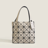 2025 Japan popular matte new tote bag women's small square box geometric diamond handbag four-grid women's bag tide of the same color