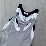 New Summer Women's Clothes Vest Dress S Letter Solid Color Sexy Slim Infinity Tennis Tank Dress Women's Clothing Skirts