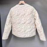 2025 Winter popular new wave stitching design sense niche 90 white duck down jacket women
