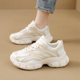 Platform Running Sneaker Women's Dad Shoes  Spring and Autumn New Student Korean Casual Shoes Fashion White Shoes