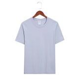 GREATNFB New Cotton T-shirt 230G Xinjiang Cotton Heavy round Neck T-shirt Thick and Opaque Pure White Short Sleeve Basic Style