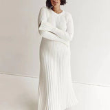 GREATNFB 2025  autumn and winter sweater pit strip long dress belt strap dress sweater skirt